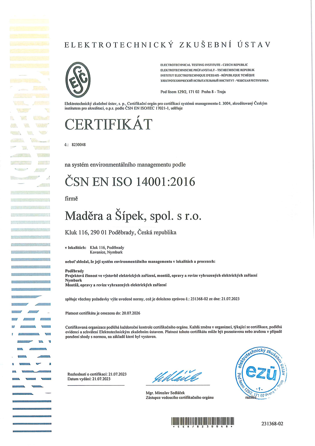 ČSN EN ISO 14001:2016